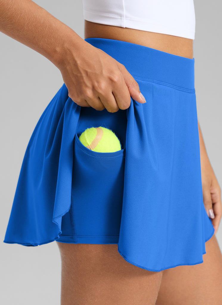 CRZ YOGA Women Feathery-Fit Stretchy Tennis High Rise Pocket Skirt 14'' Green Palm Court