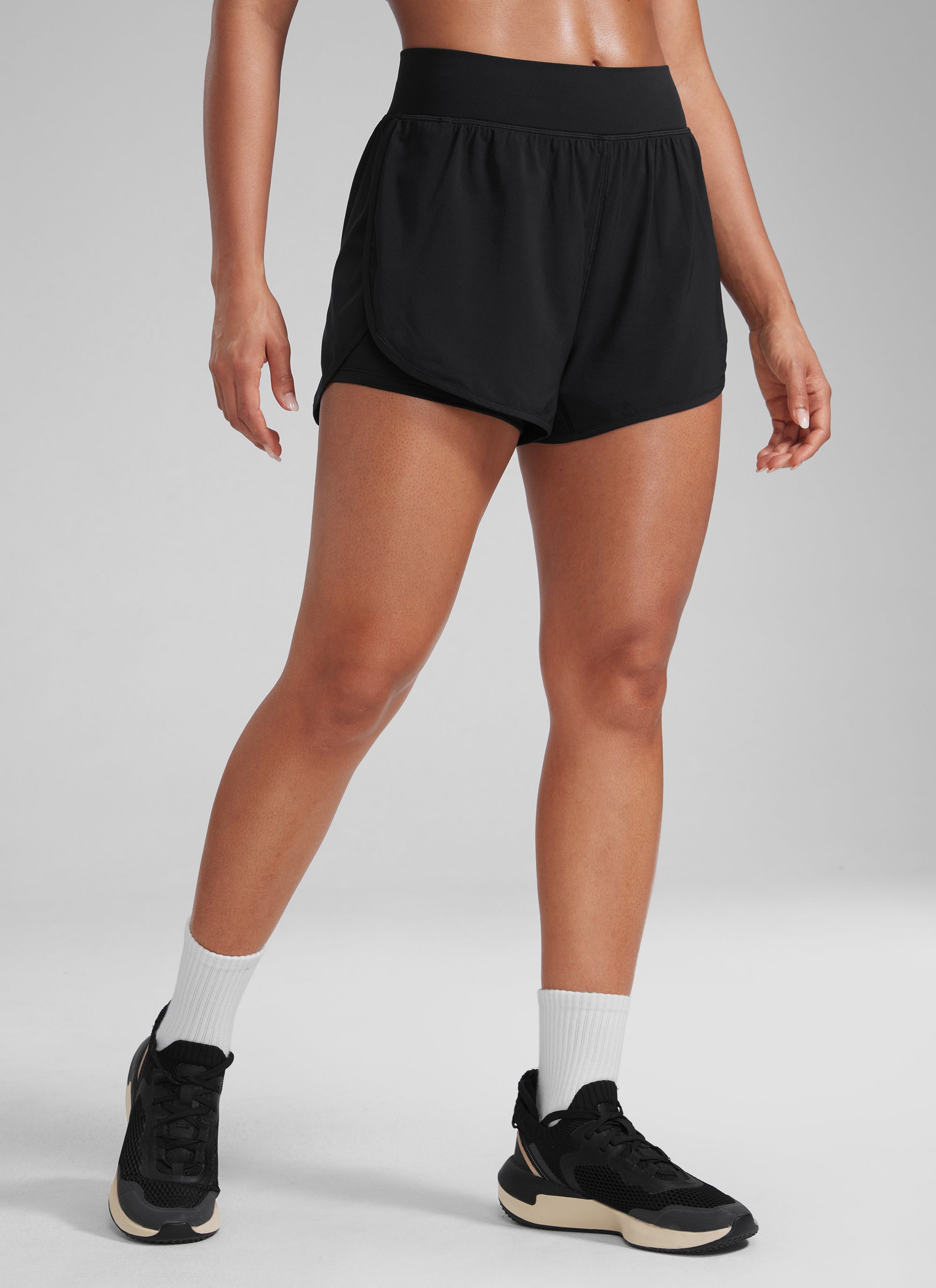 CRZ YOGA Women High-Rise 2 in 1 Shorts 3