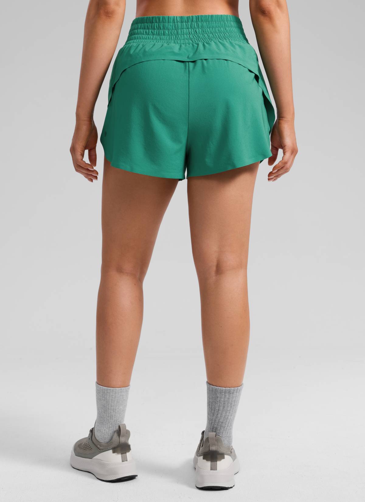 CRZ YOGA Women's Feathery-Fit Soft Running High Split Shorts 2.5