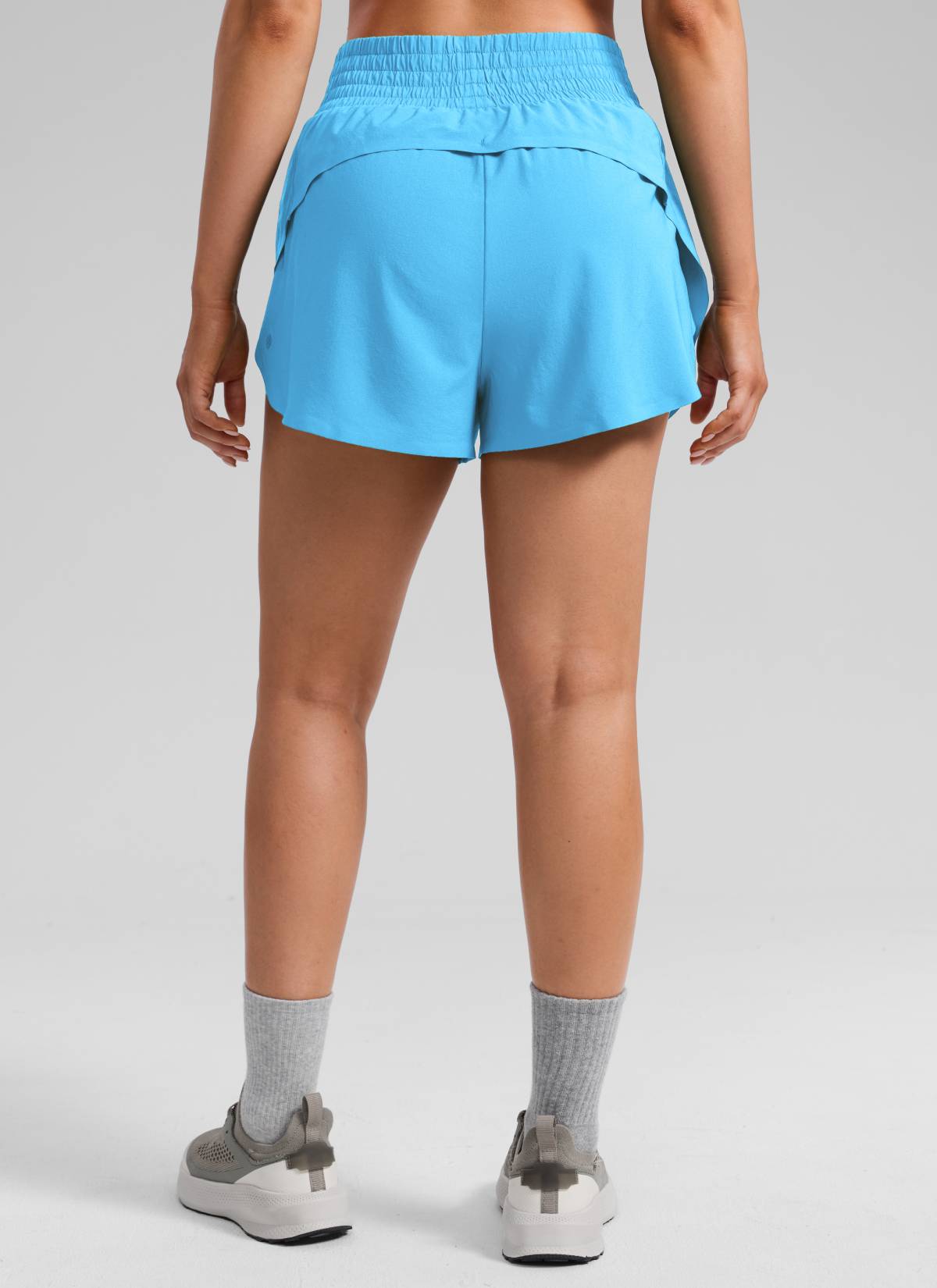 CRZ YOGA Women's Feathery-Fit Soft Running High Split Shorts 2.5