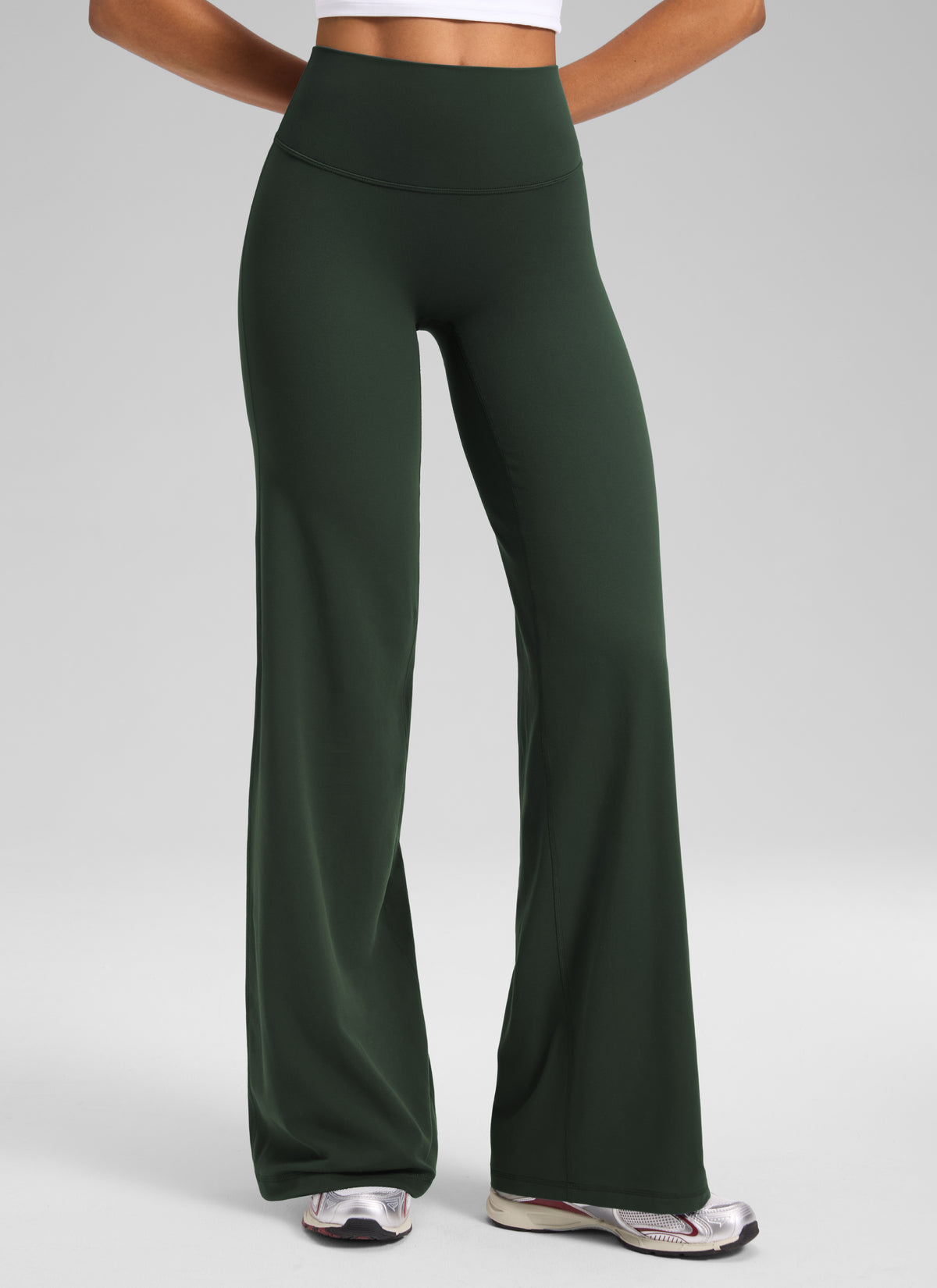 CRZ YOGA Women's Softretch Workout No Front Seam Wide Leg Pant 28
