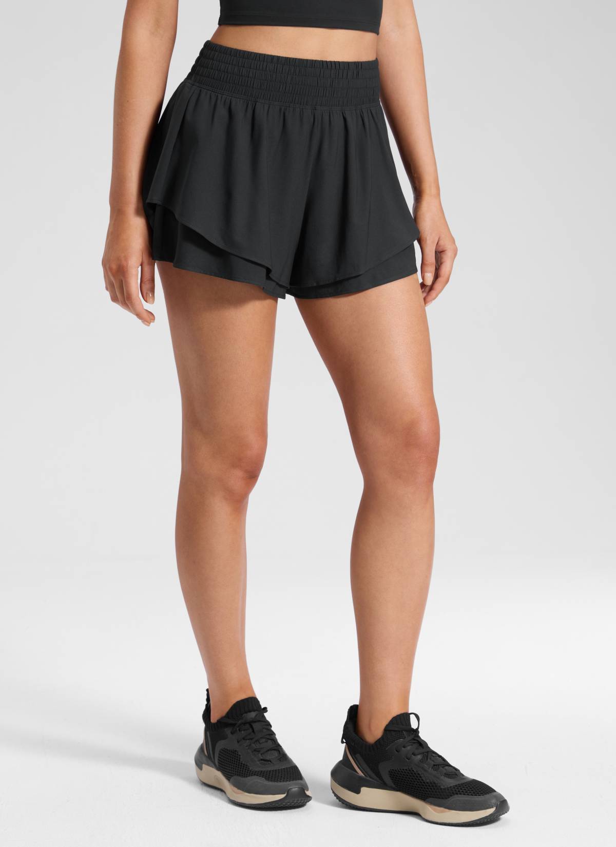 CRZ YOGA Women's Feathery-Fit Drapey Tennis High Rise Flowy Short 2.5