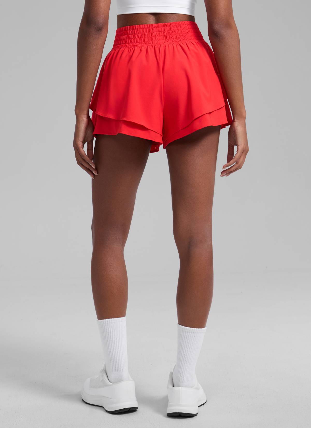 CRZ YOGA Women's Feathery-Fit Drapey Tennis High Rise Flowy Short 2.5