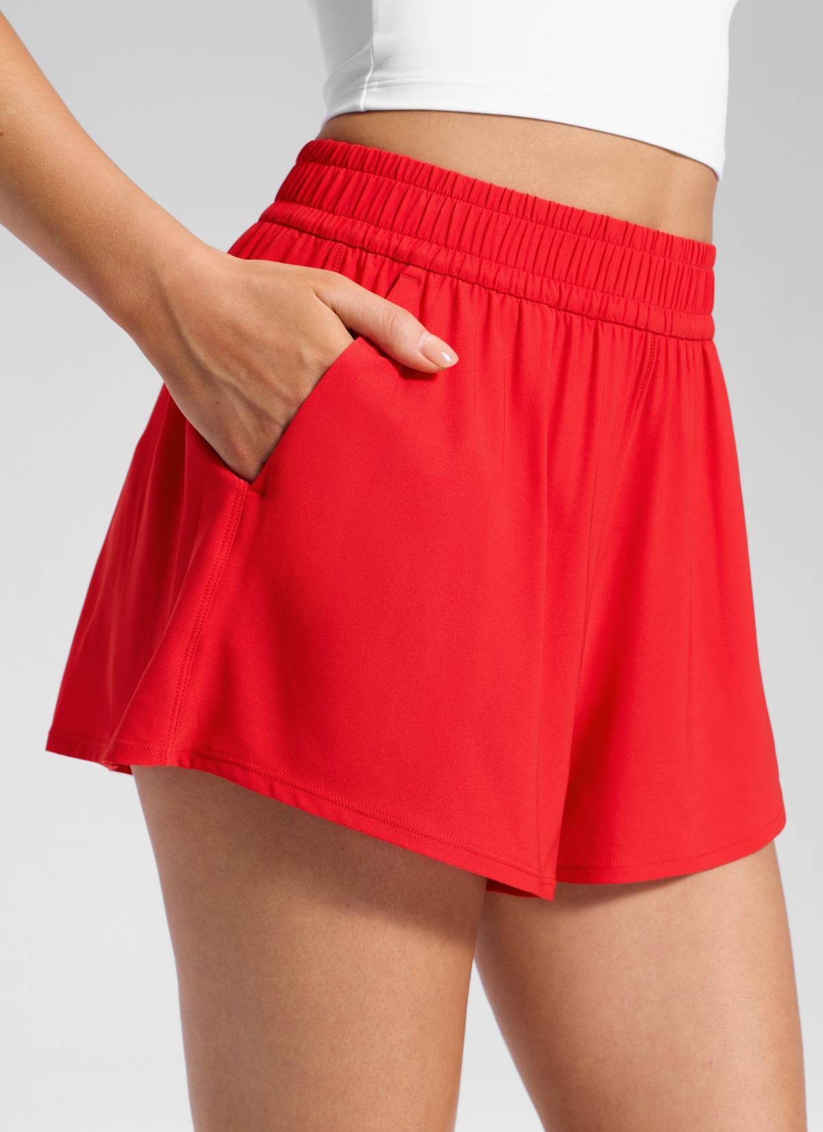 CRZ YOGA Women's Feathery-Fit Drapey High Rise Relaxed Fit Shorts 2.5