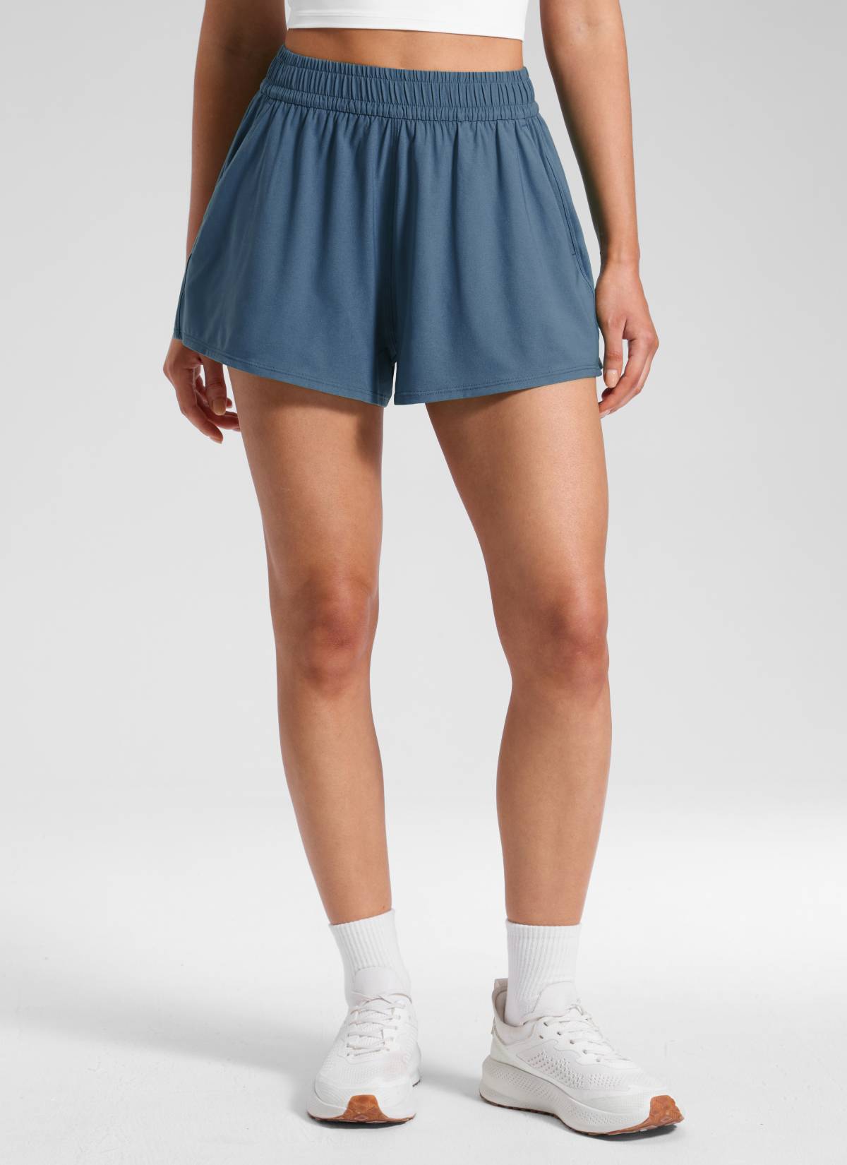 CRZ YOGA Women's Feathery-Fit Drapey High Rise Relaxed Fit Shorts 2.5