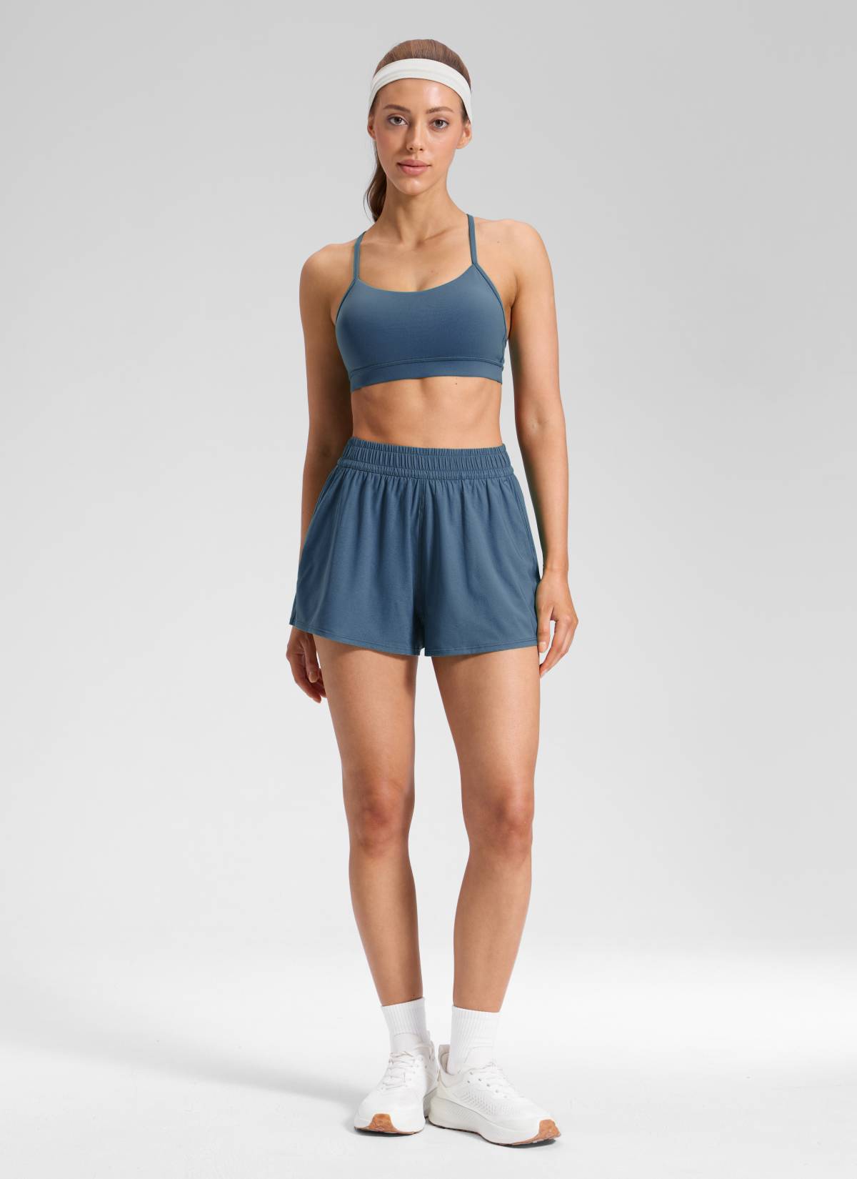 CRZ YOGA Women's Feathery-Fit Drapey High Rise Relaxed Fit Shorts 2.5