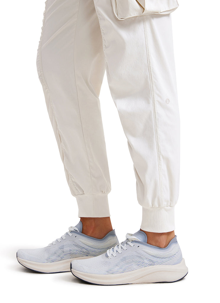 CRZ YOGA Women's Lightweight Running Classic Fit Ruched Joggers 28.5'' Milky White