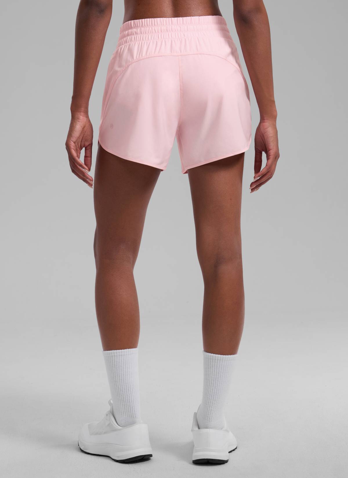 CRZ YOGA Women's Running Mid Rise Feathery-Fit Mesh Liner Shorts 5'' Strawberry Pink