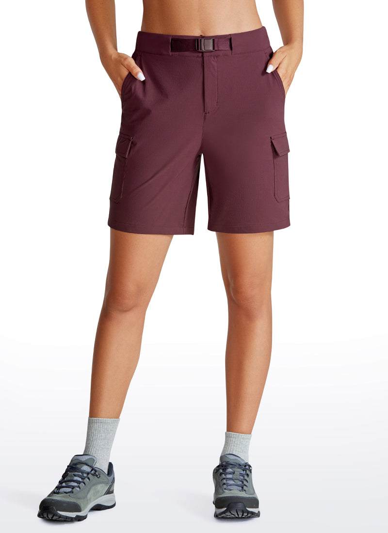 Cargo Mid-Rise Hiking Shorts with Belt Loops 7