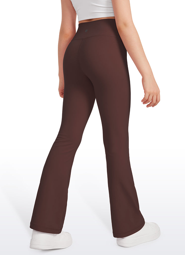 CRZ YOGA Girl's Active Sports Yoga Lounge Butterluxe Flare Leggings Pure Blue