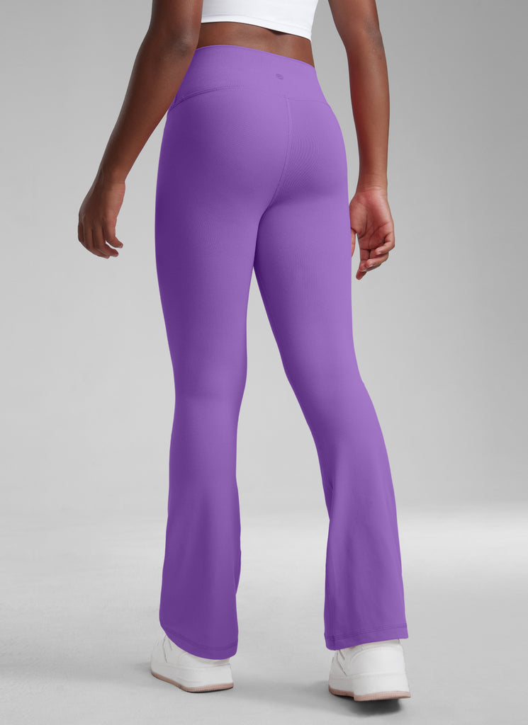 CRZ YOGA Girl's Active Sports Yoga Lounge Butterluxe Flare Leggings Taupe