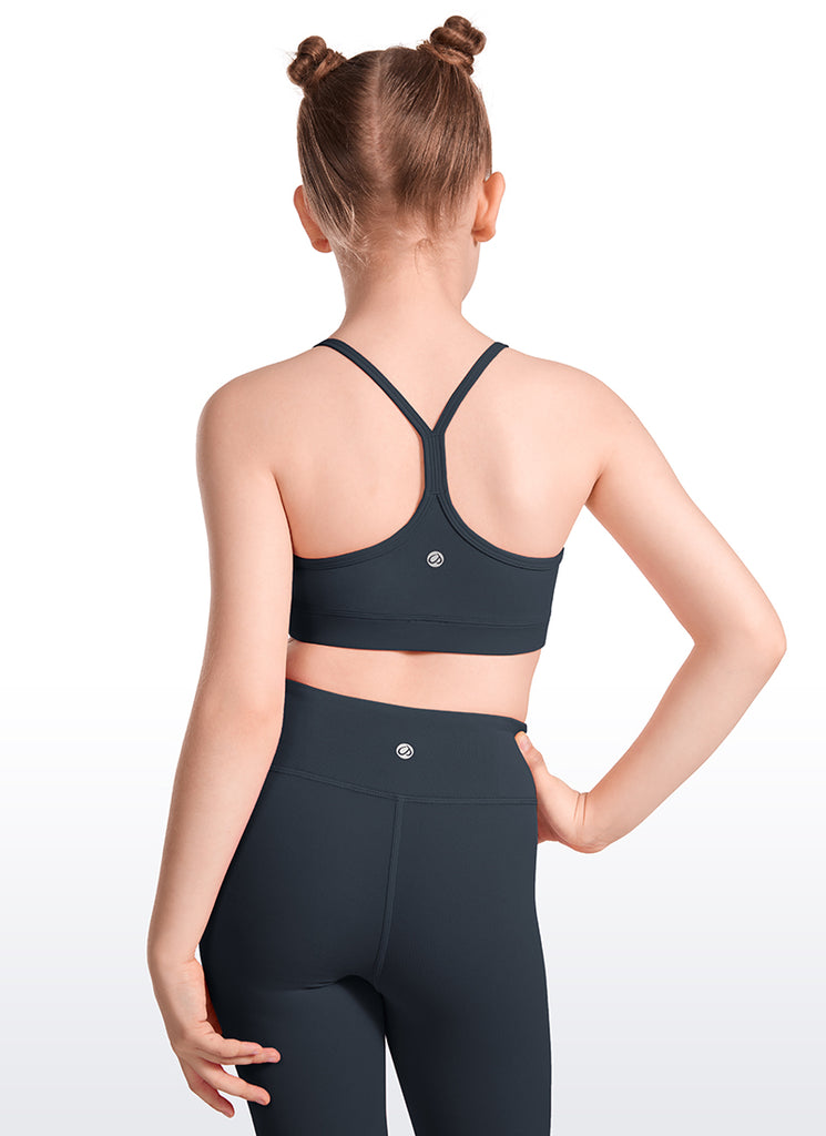 CRZ YOGA Girl's Active Sports Y-Back Bra Butterluxe Teens Tops Pink Peony