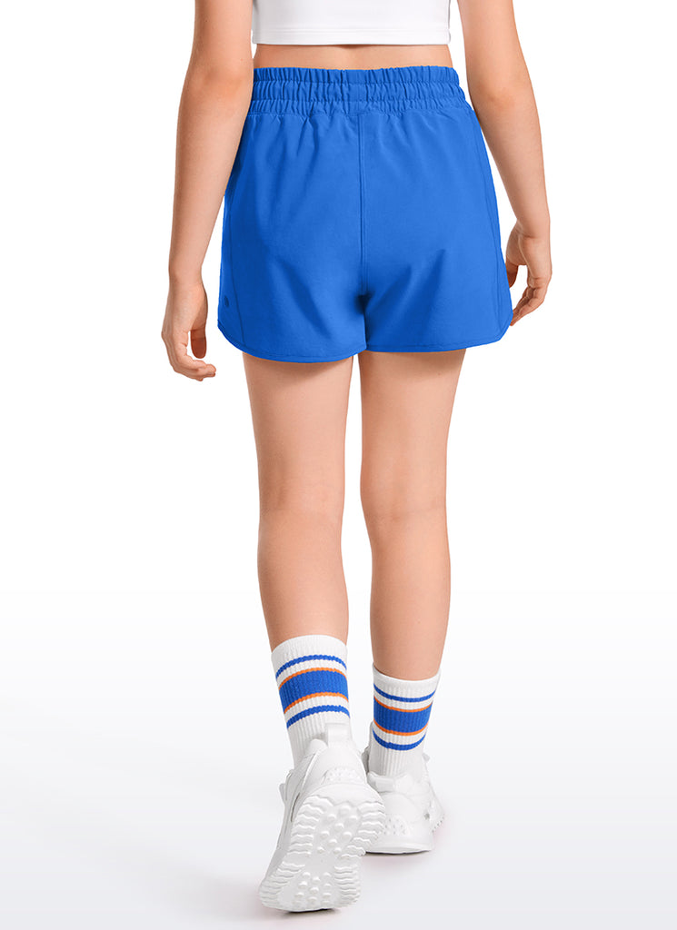 CRZ YOGA Girl's Running Feathery-Fit Soft Low Rise Lined Shorts Hibiscus Purple