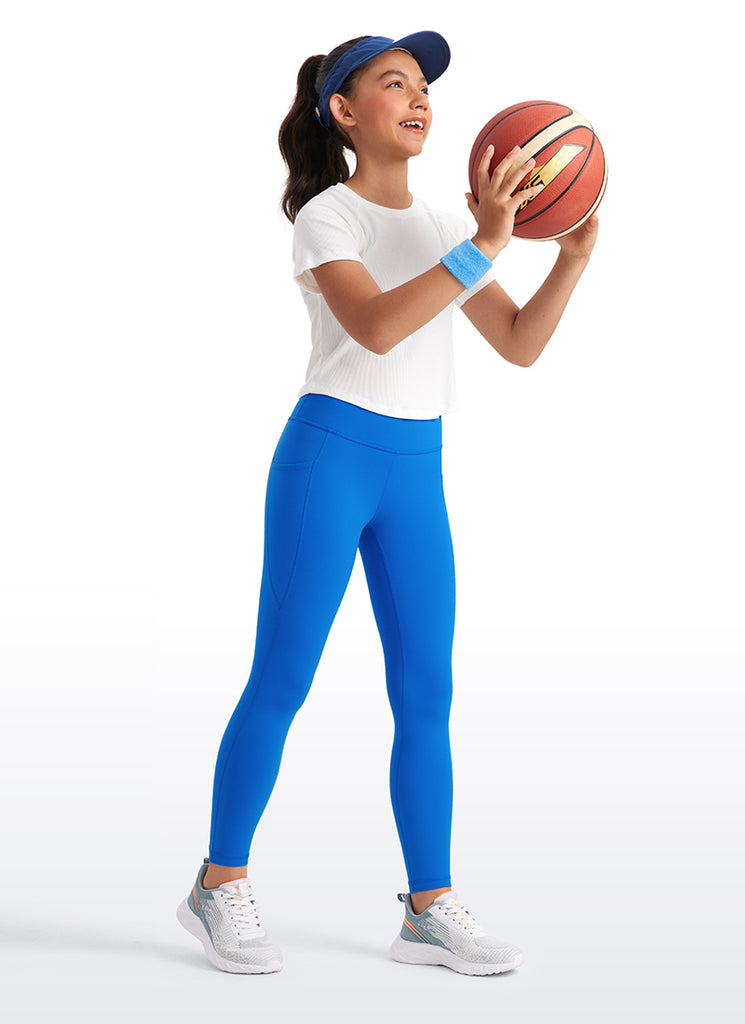 CRZ YOGA Girl's Active Sports Yoga Lounge Butterluxe Yoga Leggings French Navy