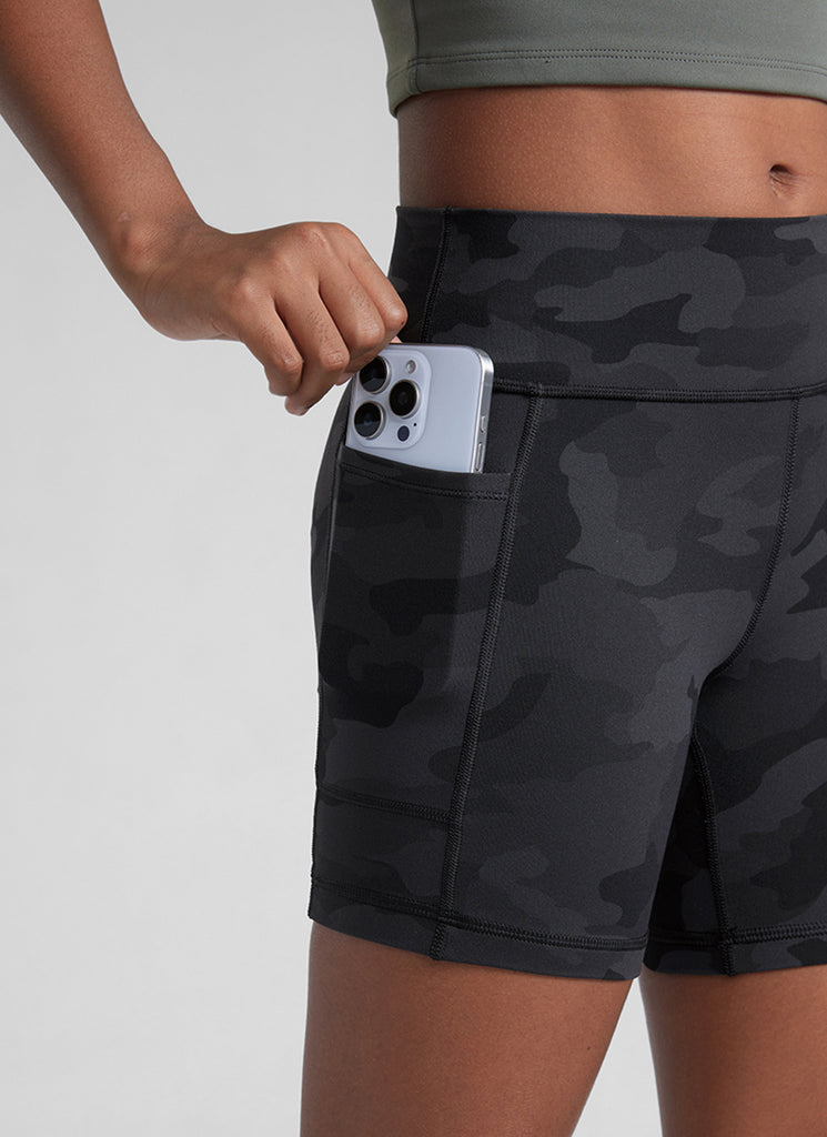 CRZ YOGA Girl's Active Sports Yoga Lounge Butterluxe Yoga Biker Shorts French Navy