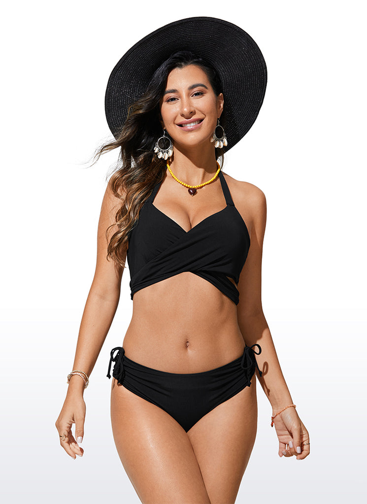 CRZ YOGA Women's Swimwear Tops Sunshine Bikini Top Push Up Coral