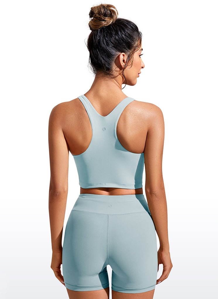 CRZ YOGA Women's Swimwear Tops Sunshine Bikini Top Racerback Milky Way Purple