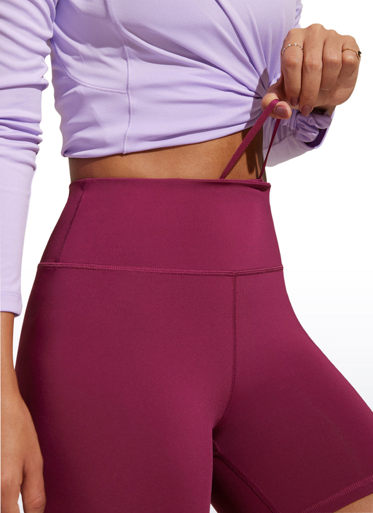 CRZ YOGA Women's Swim Lined Shorts High Rise Board Beach Fuchsia