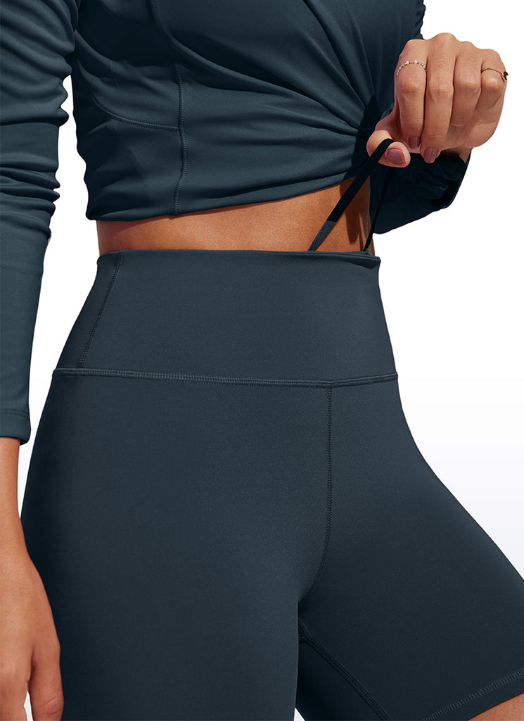 CRZ YOGA Women's Swim Lined Shorts High Rise Board Beach Jungle Camouflage Gray