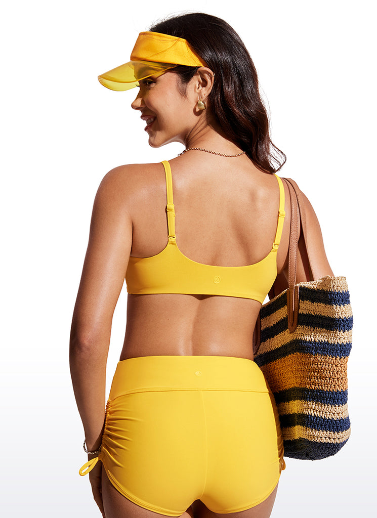 CRZ YOGA Women's Swimwear Tops Bikini Top Adjustable Strap Insignia Blue