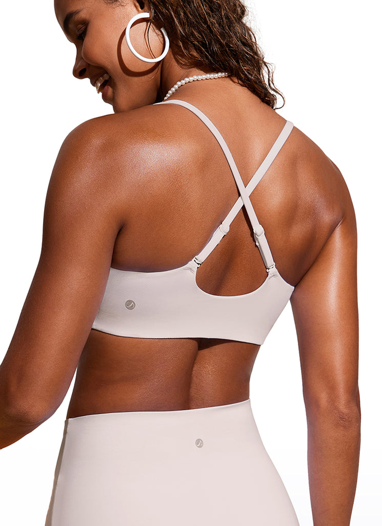 CRZ YOGA Women's Swimwear Tops Bikini Top Adjustable Strap Hibiscus Purple