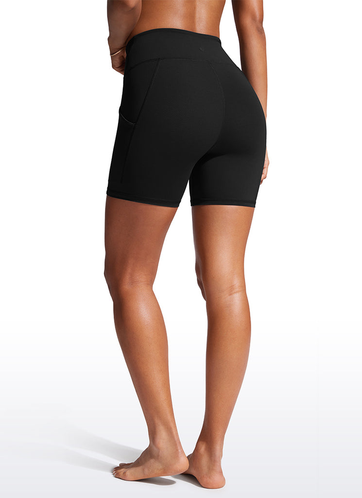 CRZ YOGA Women's Swim Board Shorts High Waisted Bathing Bottoms Deep Red