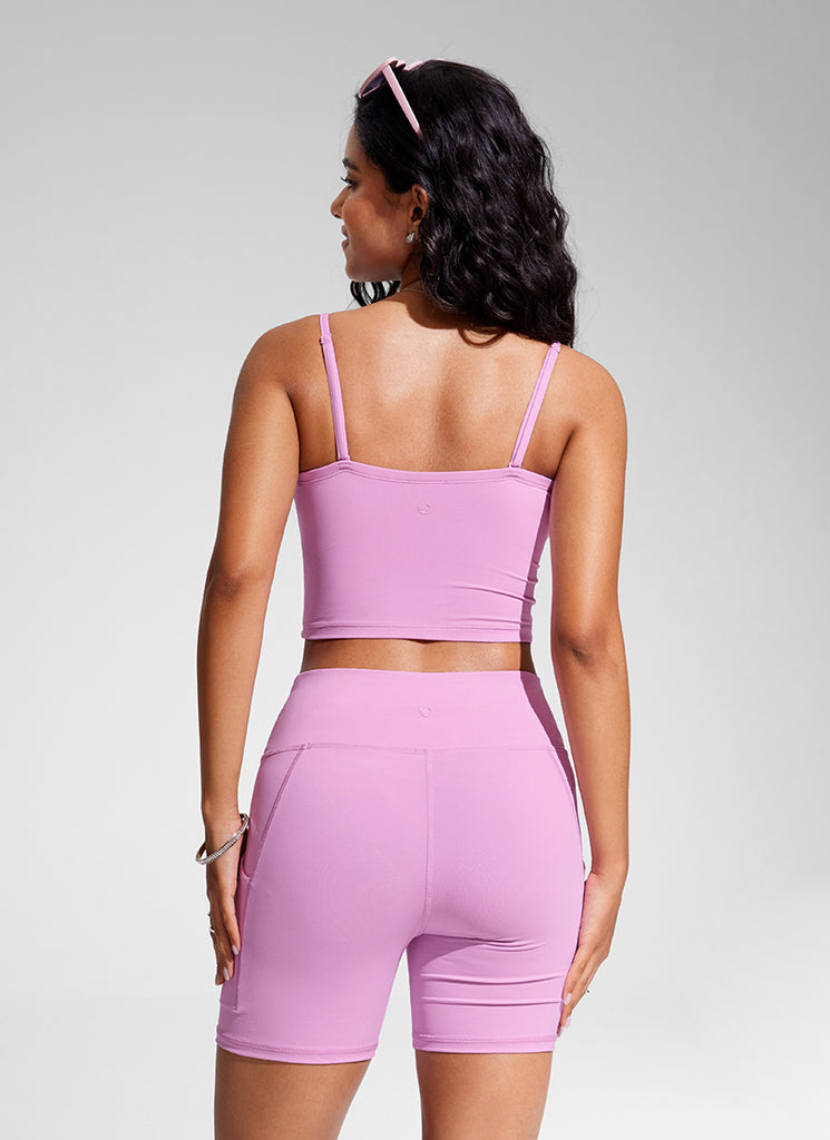 CRZ YOGA Womens Bandeau Bikini Tops Strapless Swimsuit Vita Pink