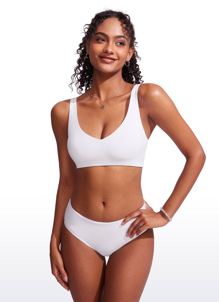 CRZ YOGA V Neck Bikini Padded Tops Swimsuit Insignia Blue