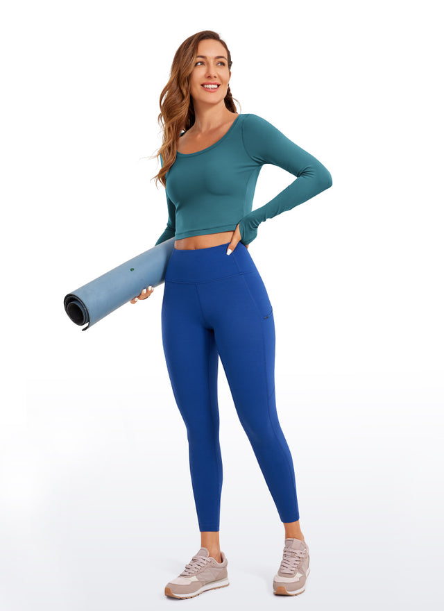 CRZ YOGA Leggings de yoga de manga larga Butterluxe para mujer Petrol Blue @model_info:D