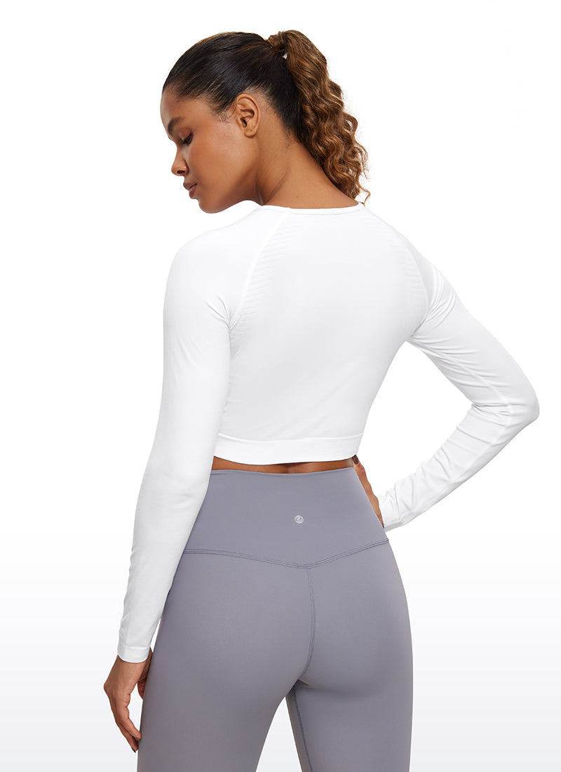 Seamless Cropped Long Sleeve Slim Fit