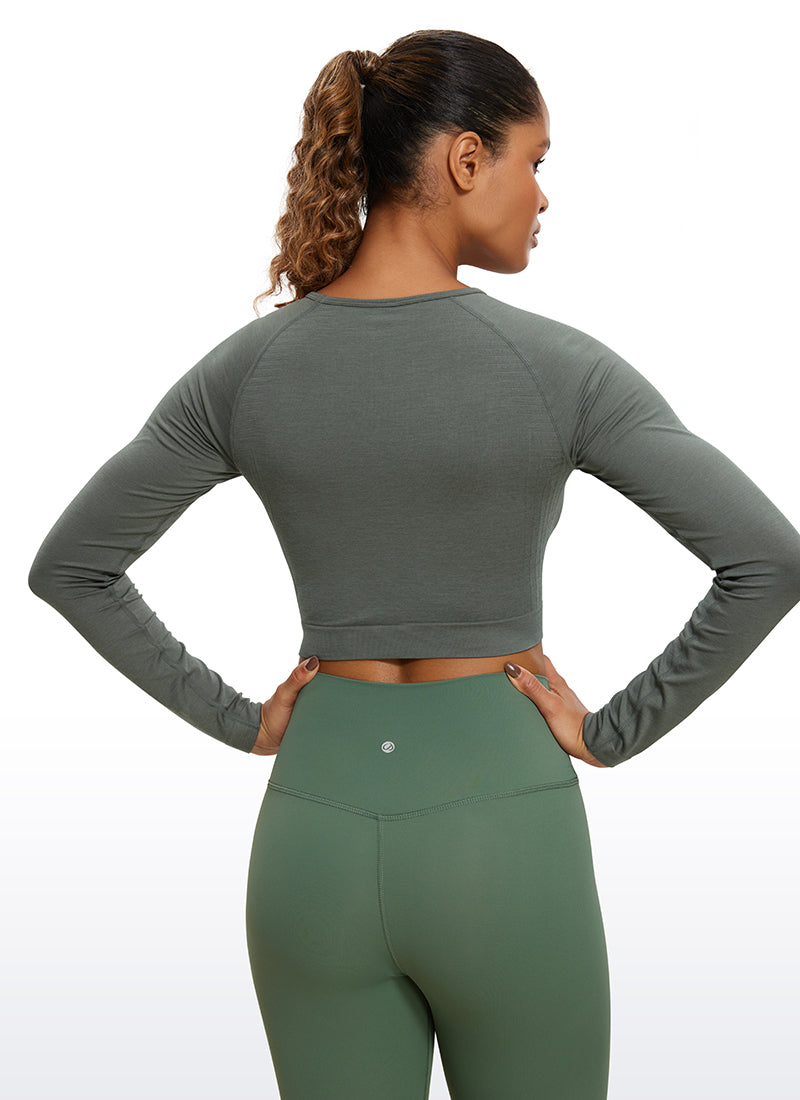 Seamless Cropped Long Sleeve Slim Fit