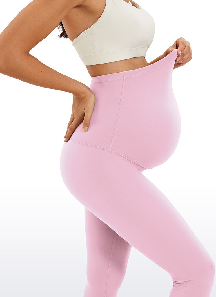 CRZ YOGA Women's Maternity Leggings Super High Rise Butterluxe 25'' Briar Rose