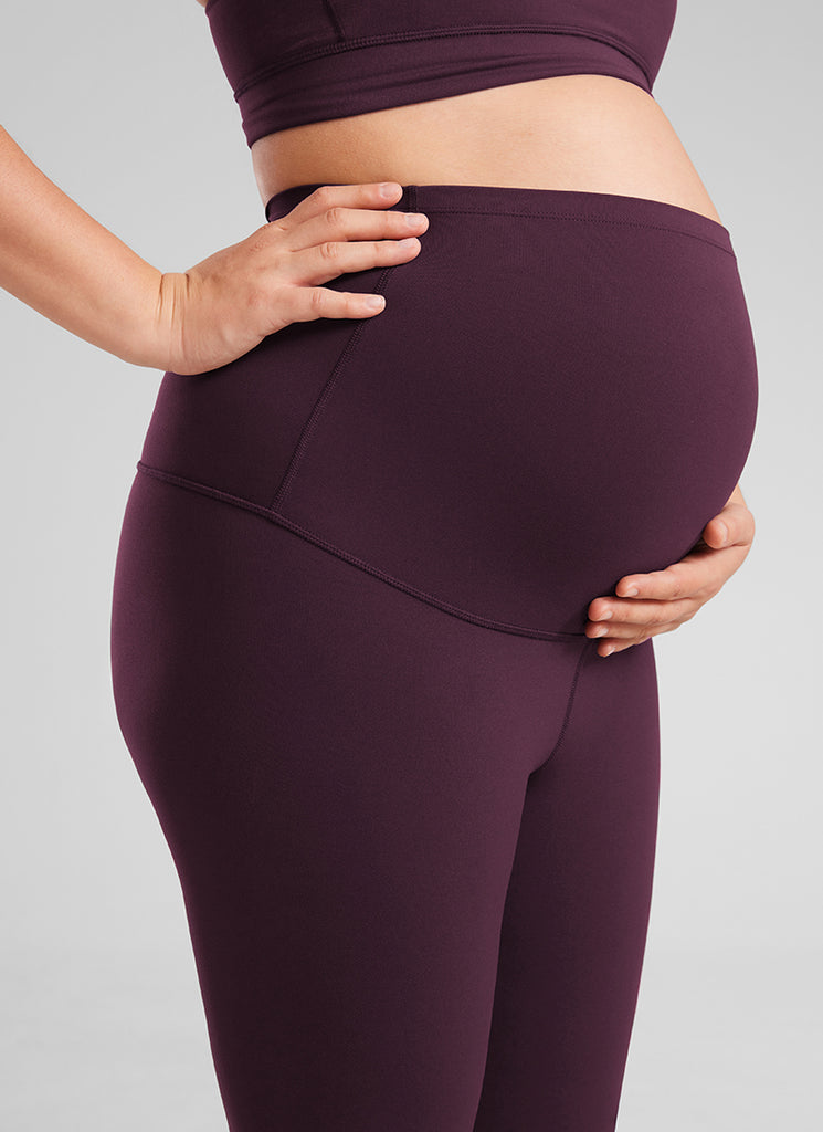 CRZ YOGA Women's Maternity Leggings Super High Rise Butterluxe 25'' Mysterious Grey