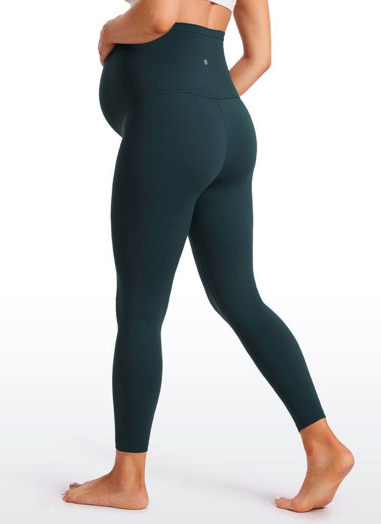 CRZ YOGA Women's Maternity Leggings Super High Rise Butterluxe 25'' Plum Magenta