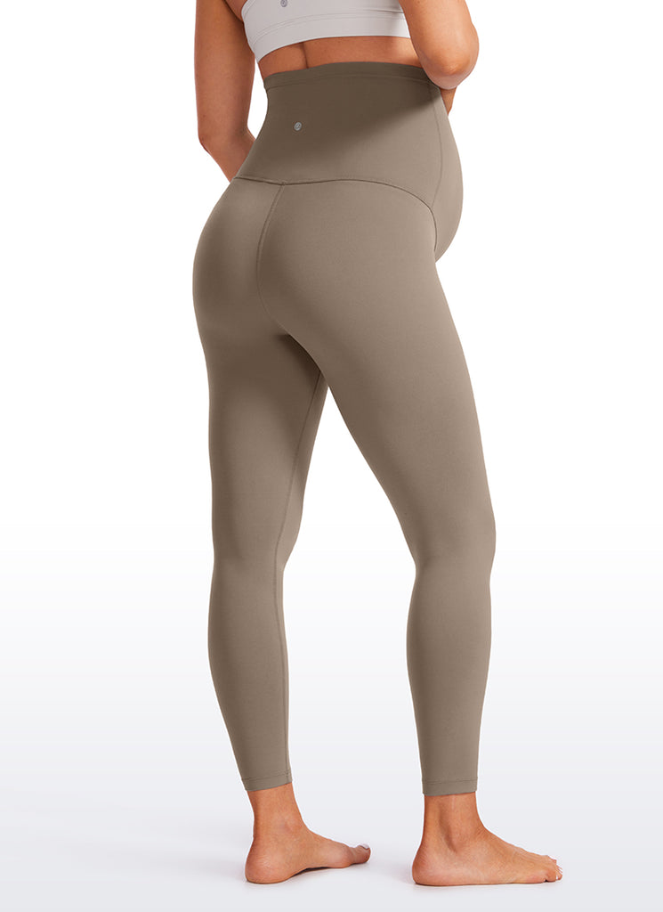 CRZ YOGA Women's Maternity Leggings Super High Rise Butterluxe 25'' Sparkle Blue