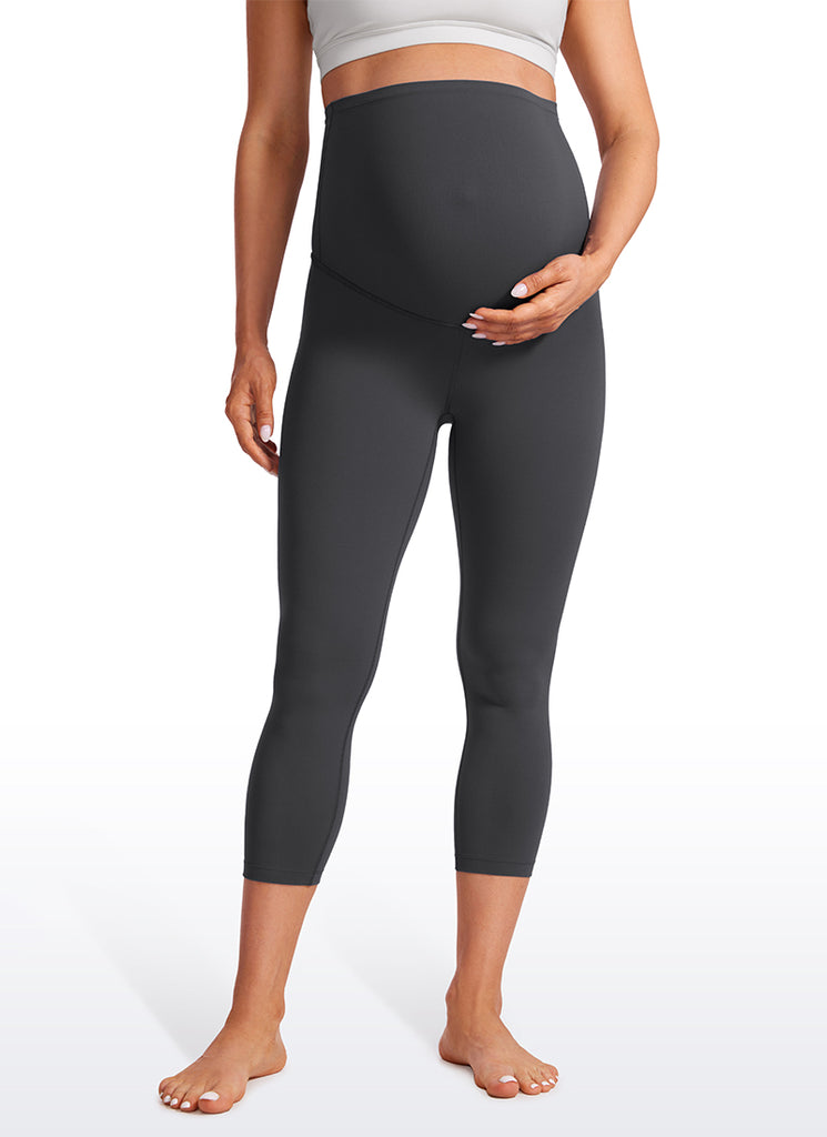 CRZ YOGA Women's Maternity Leggings Super High Rise Butterluxe 21'' True Navy