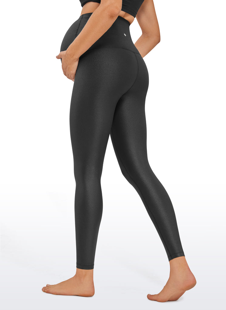 CRZ YOGA Women's Maternity Leggings Super High Rise Butterluxe 28'' Hot Fudge Brown