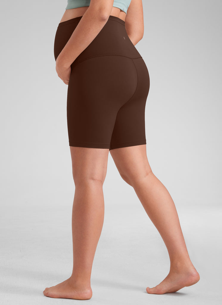 CRZ YOGA Women's Maternity Biker Shorts Super High Rise Butterluxe 6'' Lilac Air