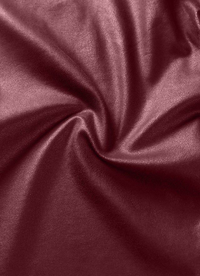 CRZ YOGA Women Butterluxe Matte Faux Leather Leggings 28' Red Merlot Foil Pattern