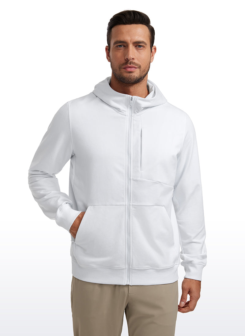 Cotton Terry Zip-up Jackets with Pockets