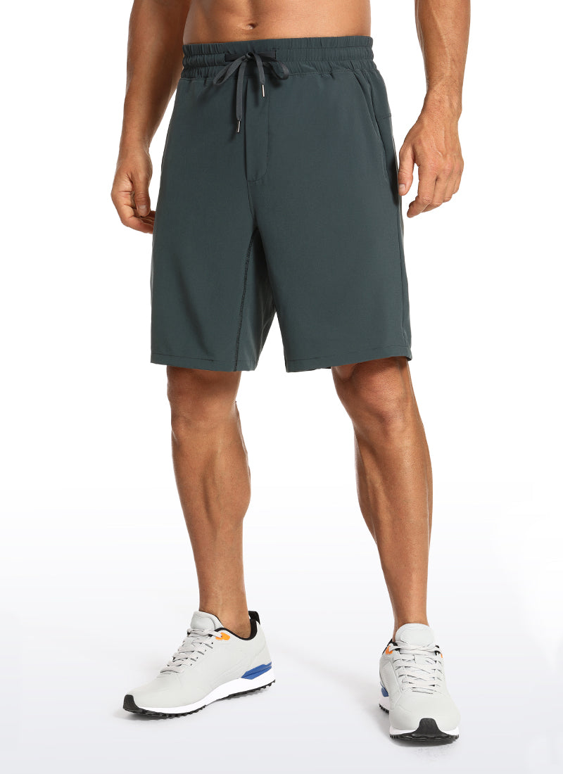 Feathery-Fit Athletic Shorts 9''- Lined