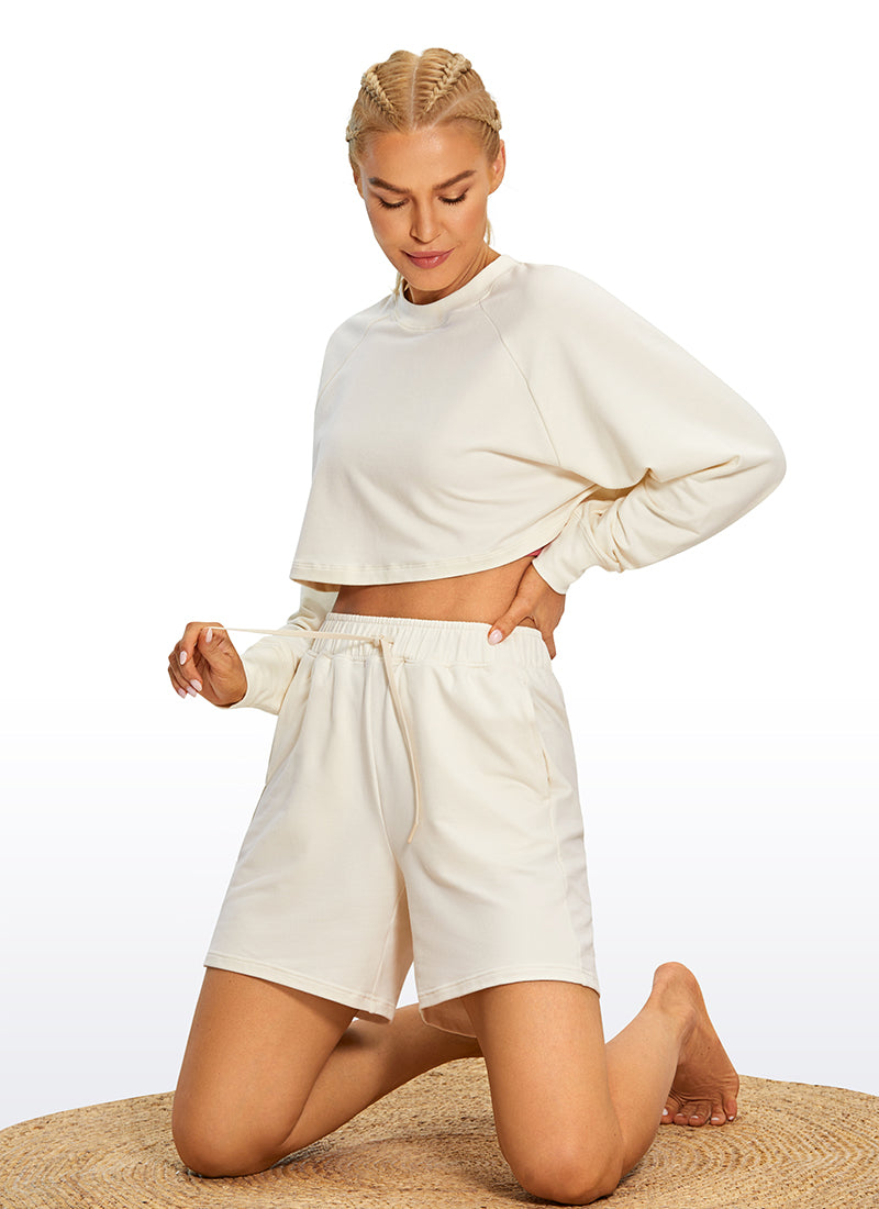 Amenity High Waisted Sweat Shorts 6''