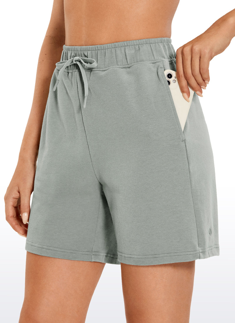 Amenity High Waisted Sweat Shorts 6''